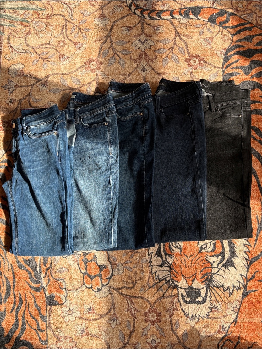 White House Black Market Five-Pair Jeans Set - Light to Black Washes